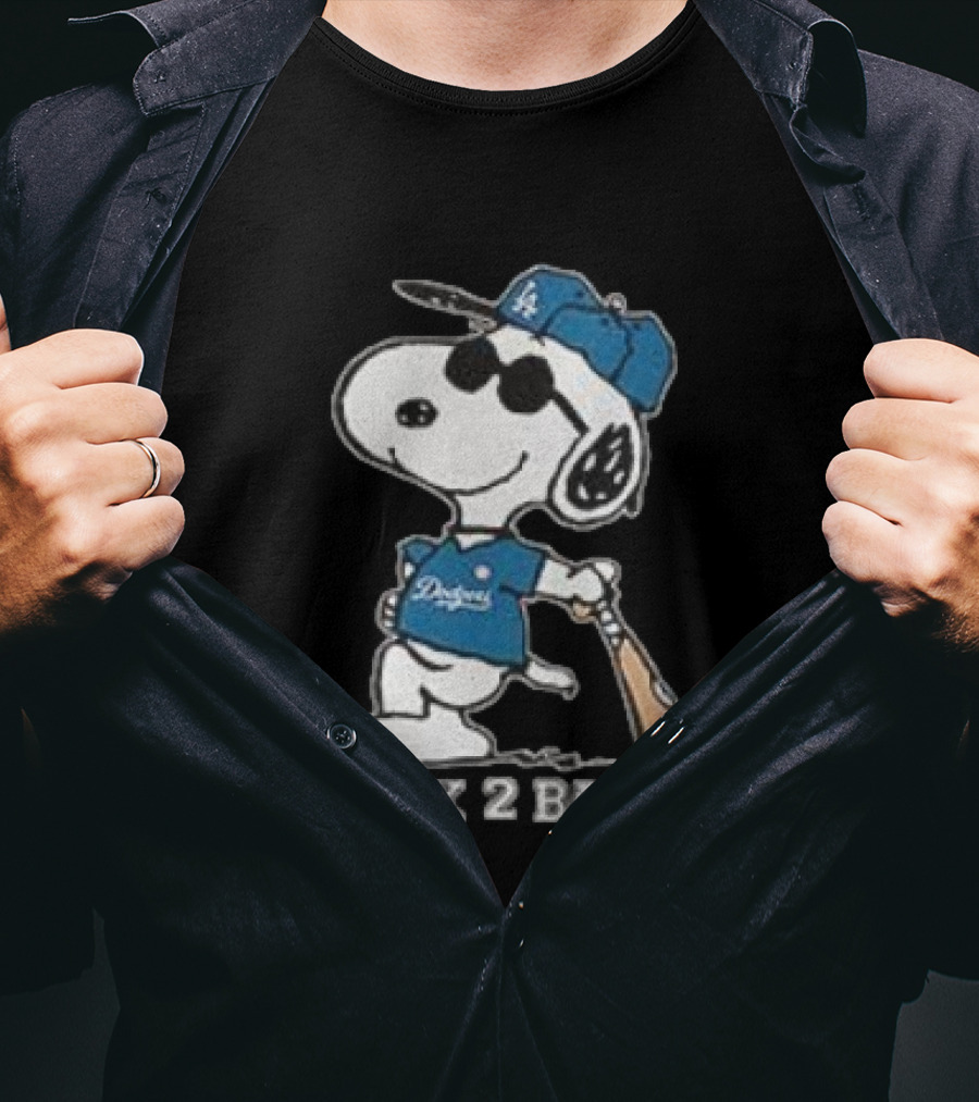 Snoopy Dodgers Back 2 Back Baseball Champion T-Shirt