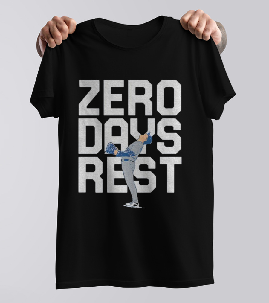 Yoshinobu Yamamoto Zero Days Rest Los Angeles Dodgers MLB World Series MVP 2025 T-Shirt