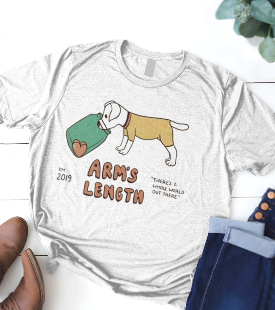 Arm's Length "There's A Whole World Out There" Dog Carrying Heart 2025 Tour T-Shirt