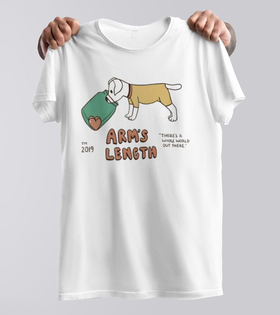 Arm's Length "There's A Whole World Out There" Dog Carrying Heart 2025 Tour T-Shirt