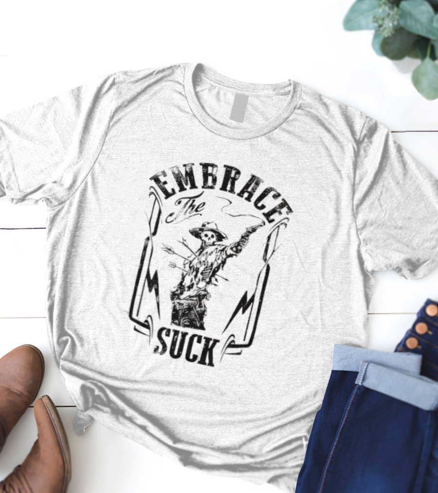 Embrace The Suck Military Soldier With Arrows And Lightning T-Shirt