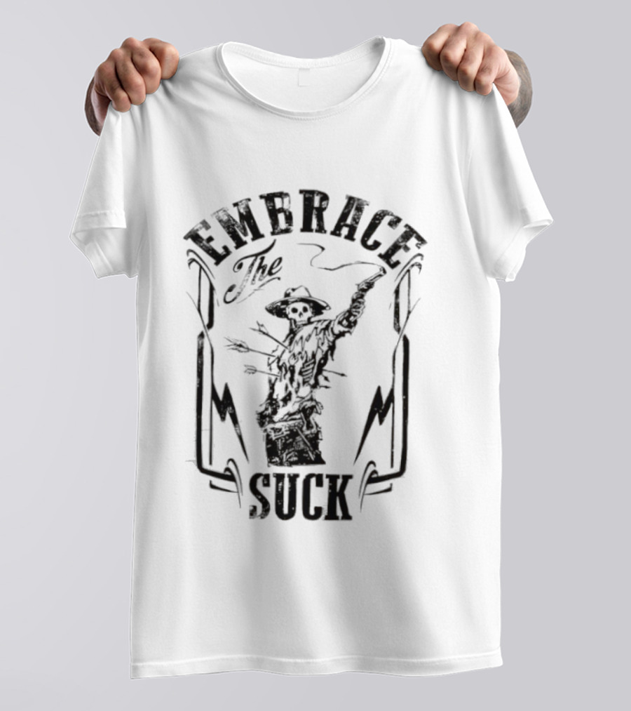 Embrace The Suck Military Soldier With Arrows And Lightning T-Shirt