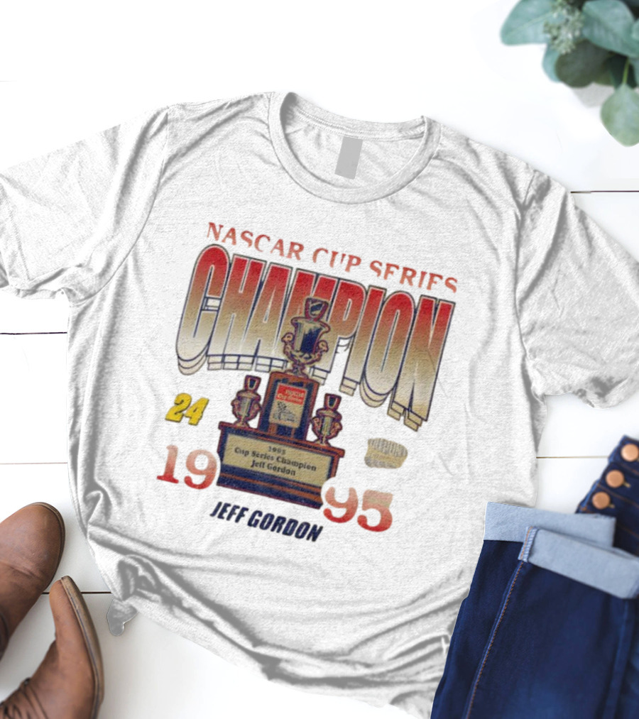 NASCAR Cup Series Champion 1995 Jeff Gordon Race Day Foundation 24 T-Shirt