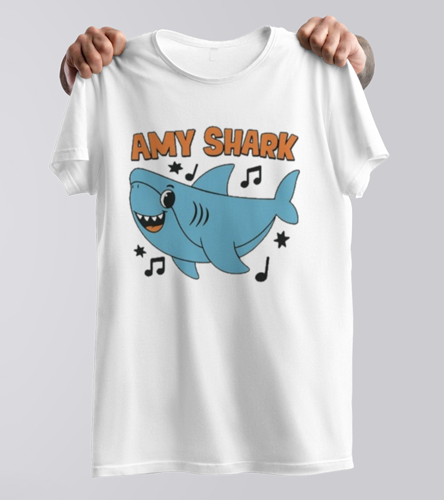 Amy Shark Cartoon Music Notes Tour 2025 T-Shirt