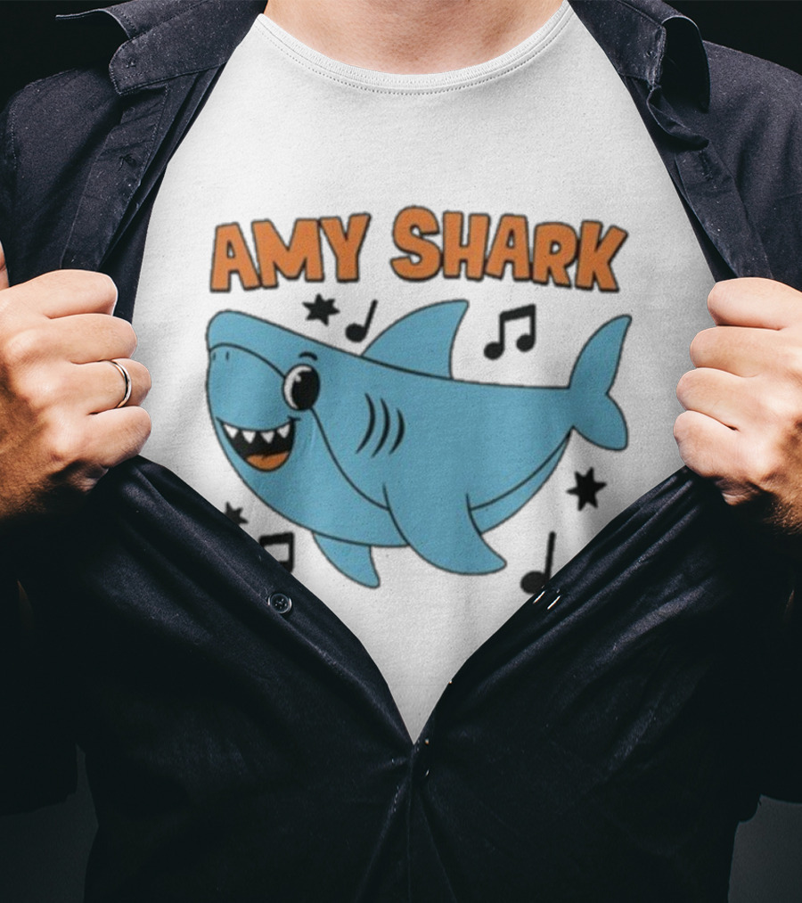 Amy Shark Cartoon Music Notes Tour 2025 T-Shirt