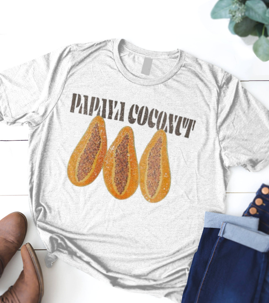 Papaya Coconut Three Halved Papayas T-Shirt