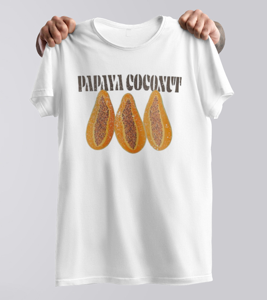 Papaya Coconut Three Halved Papayas T-Shirt