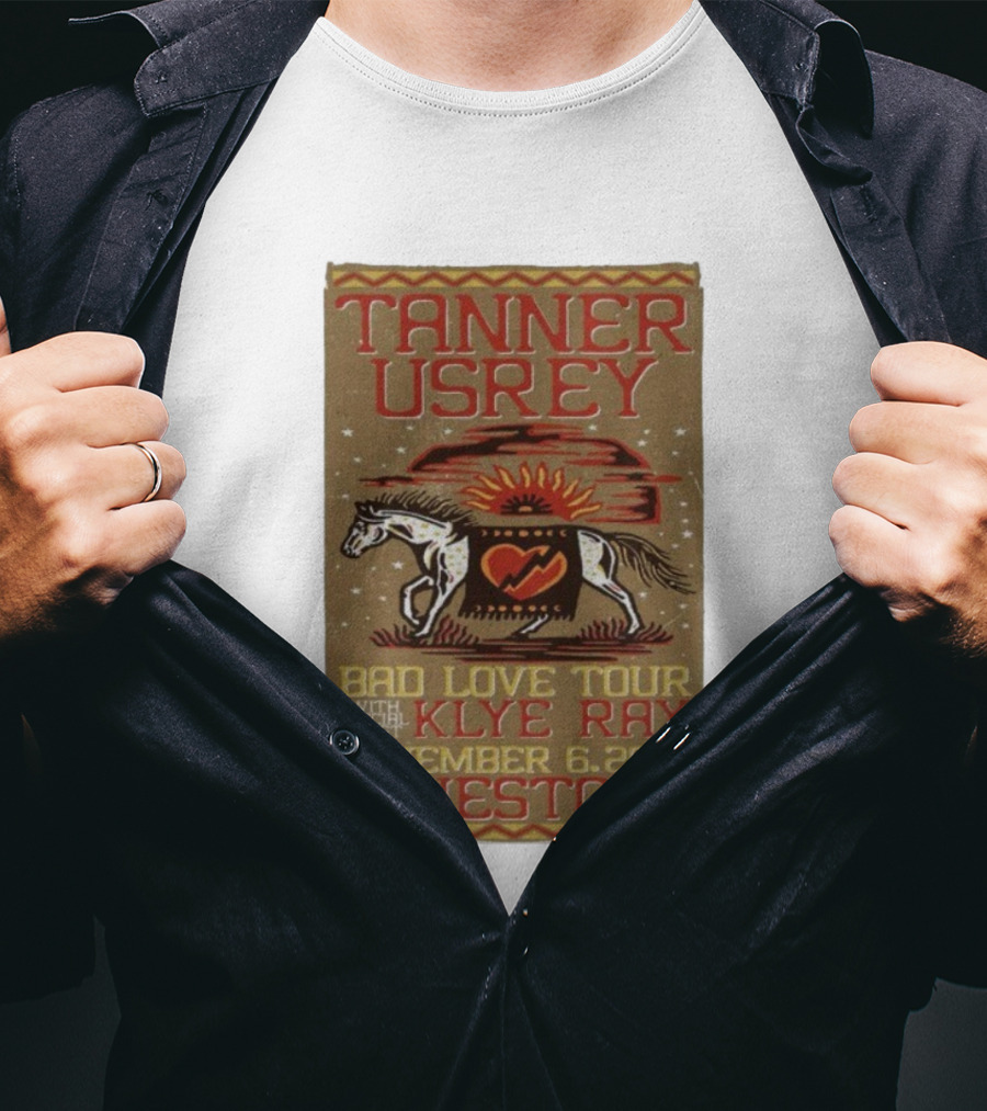 Tanner Usrey Bad Love Tour Klye Ray November 6 2025 Bluestone T-Shirt