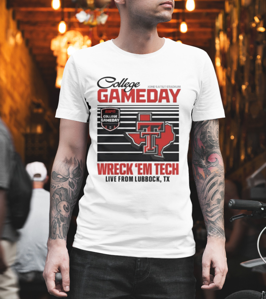 Texas Tech Gameday Wreck 'Em Jones AT&T Stadium ESPN College 2025 T-Shirt