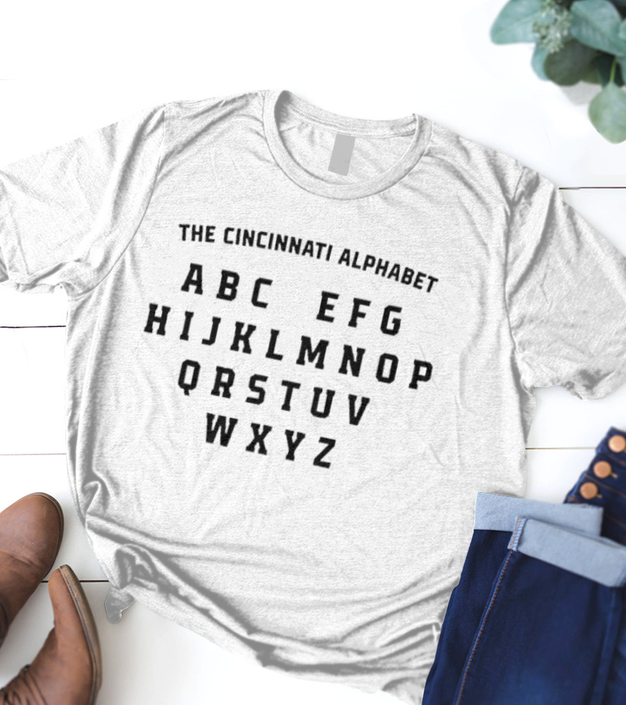 Cincinnati Bengals Alphabet A To Z T-Shirt