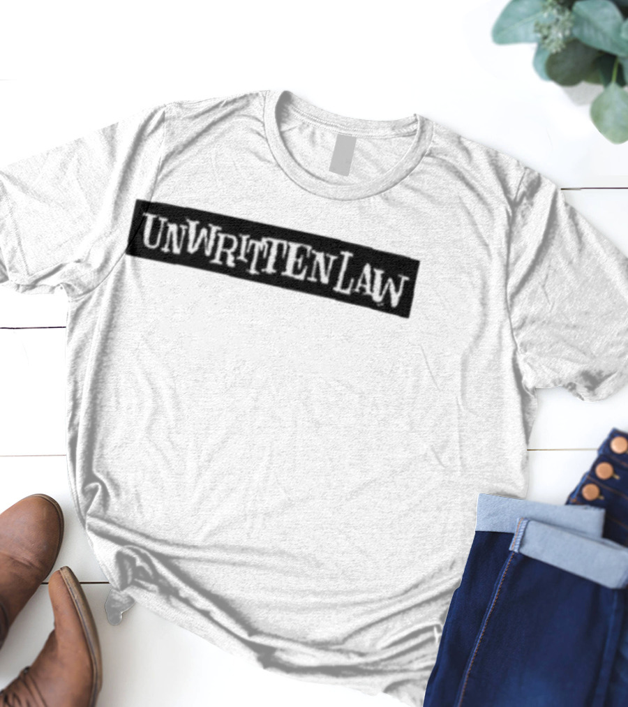 Unwritten Law Black Text White Font Band Merch T-Shirt