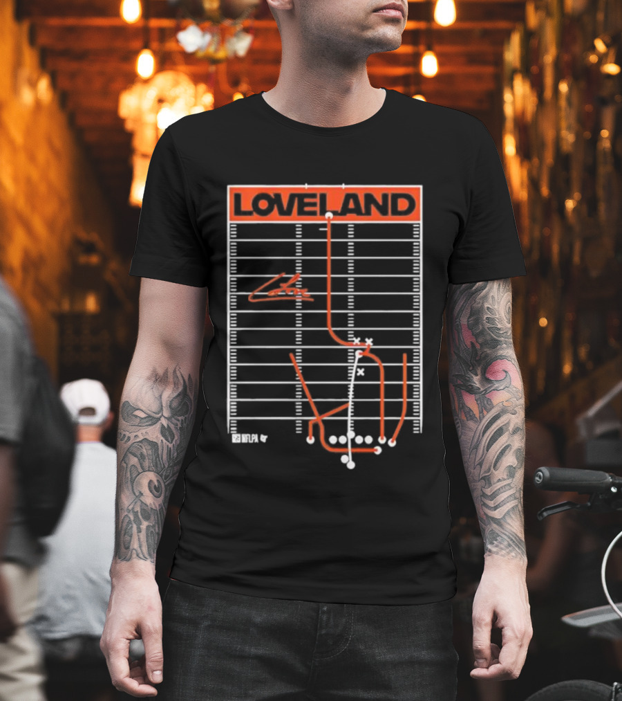 Colston Loveland Football Play Diagram Route Strategy T-Shirt