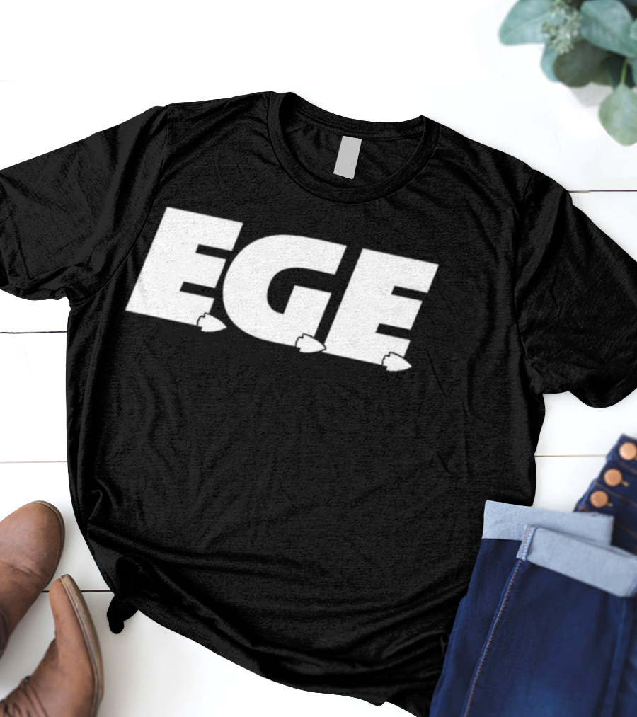 EGE Everyone’s Gotta Eat Typography With Fish Elements T-Shirt