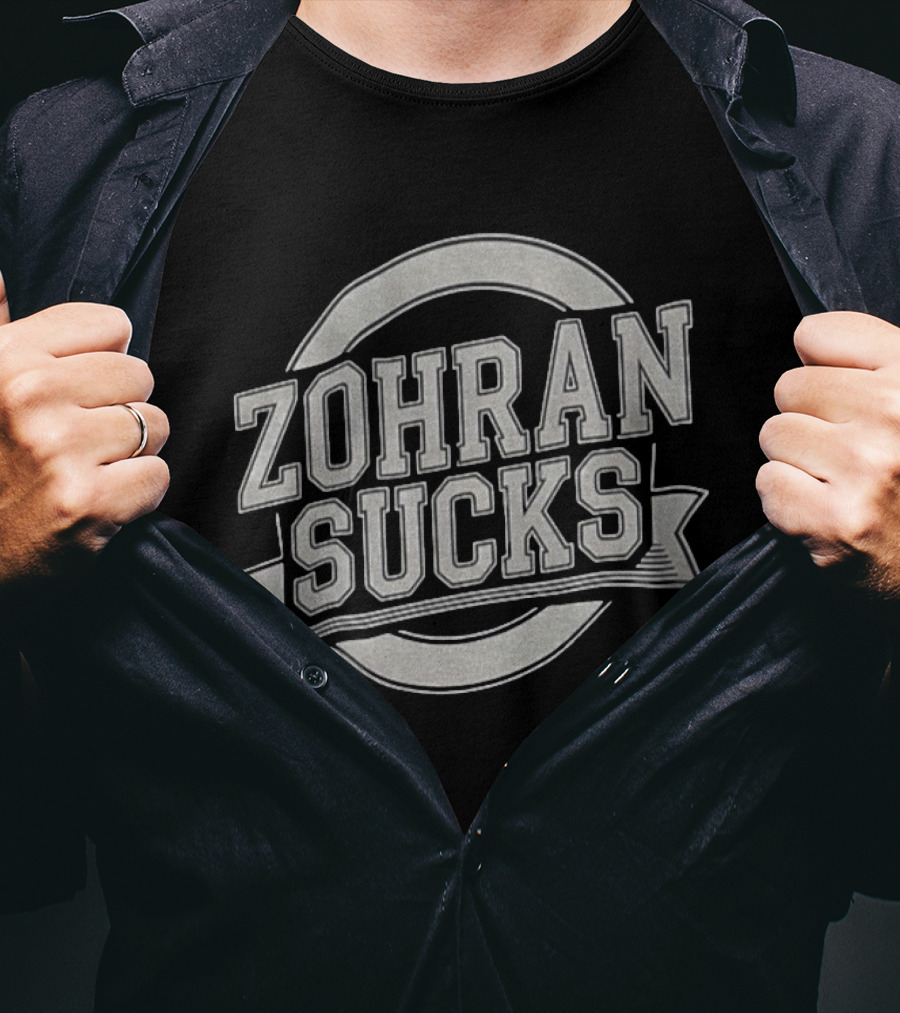 Zohran Sucks Funny Anti-Zohran Bold Retro Style T-Shirt