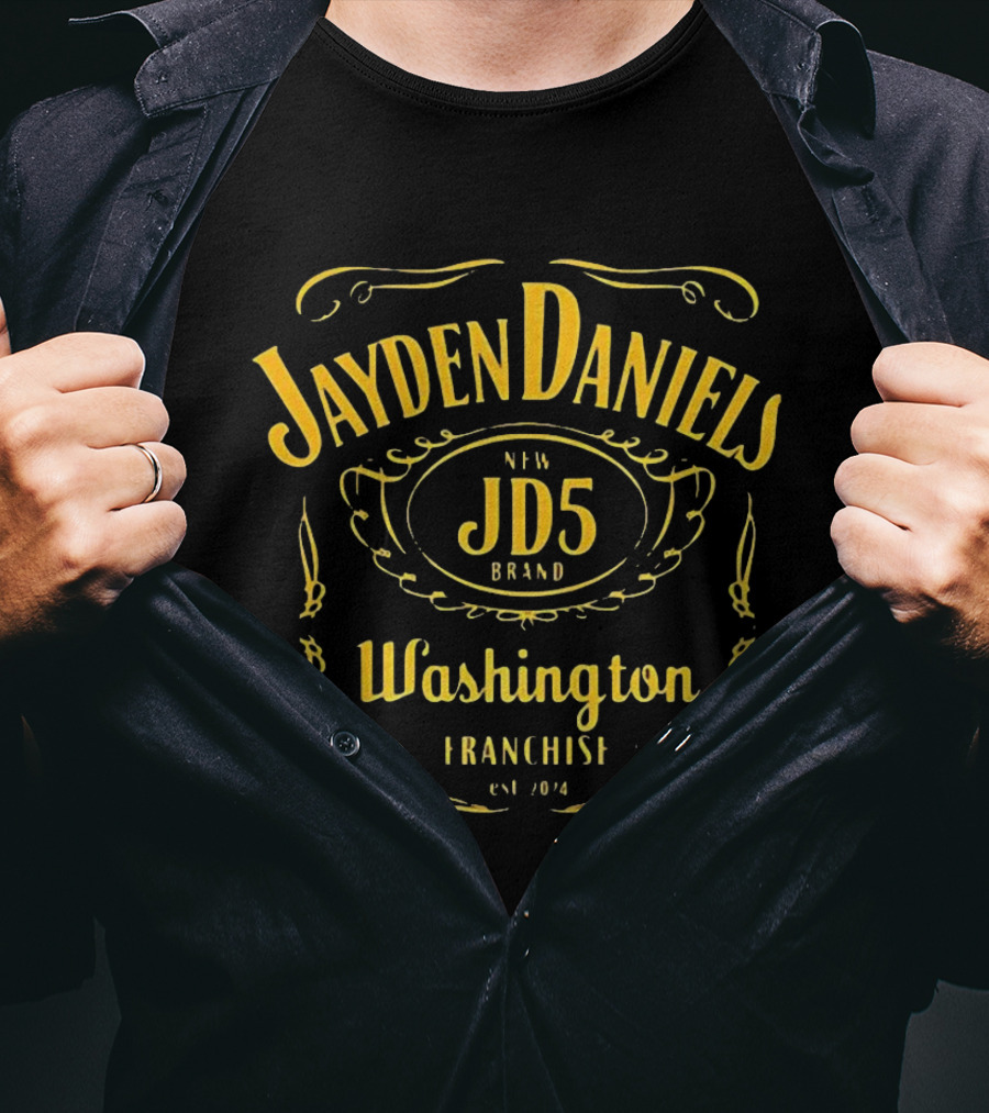 Jayden Daniels JD5 Brand Washington Franchise Est. 2024 T-Shirt