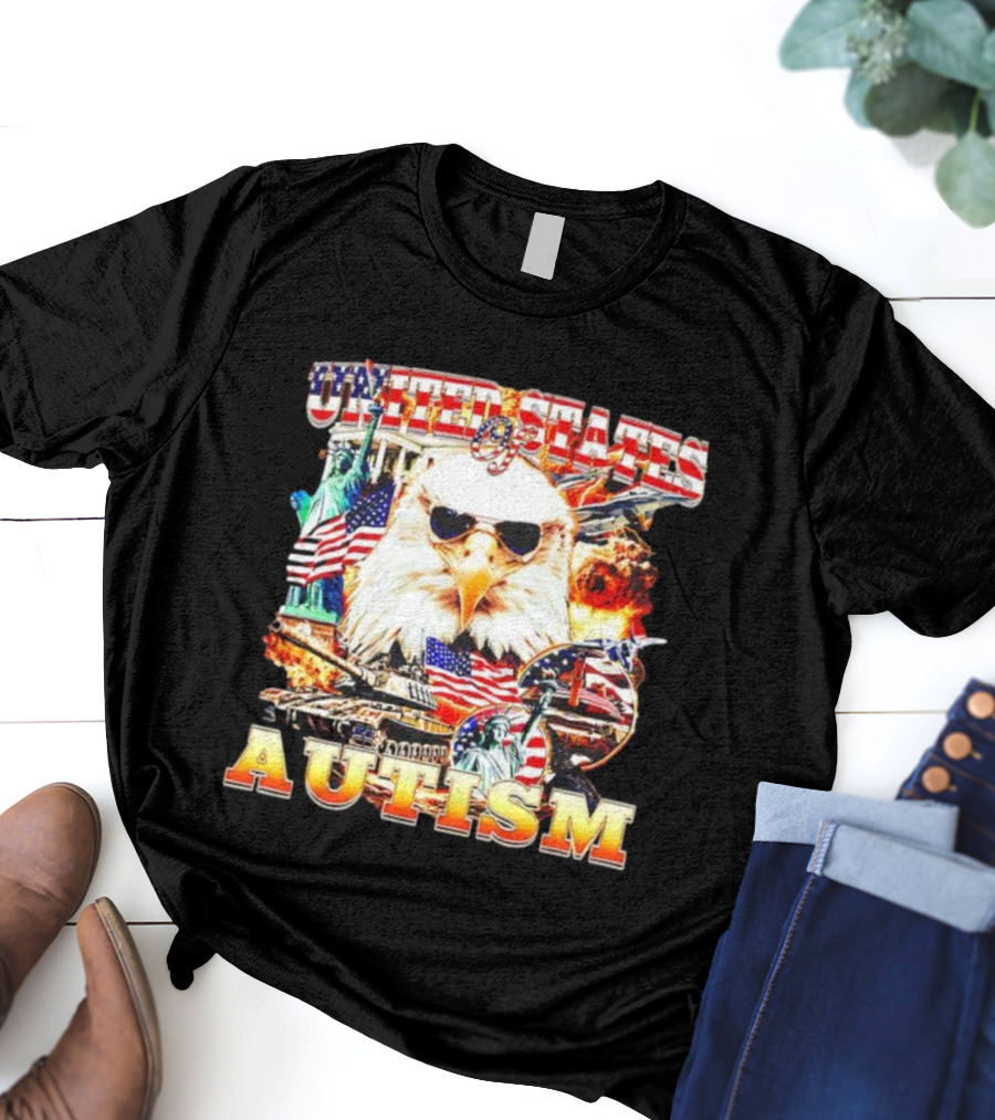 United States Of Autism Eagle American Icons T-Shirt
