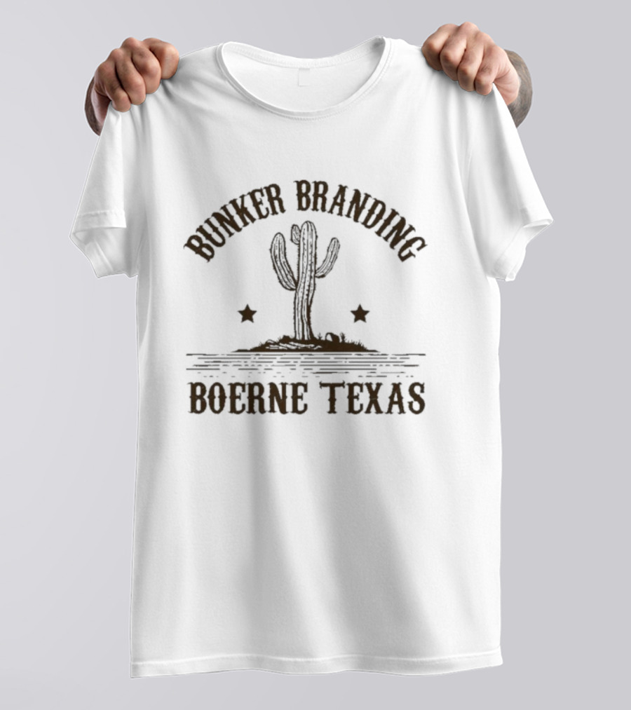 Bunker Branding Boerne Texas Cactus Desert Stars T-Shirt