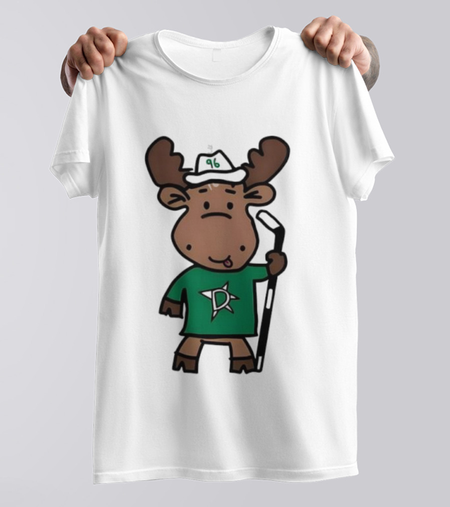 Doodle Moose Has Entered The Chat Dallas Stars Hockey Fan Art T-Shirt