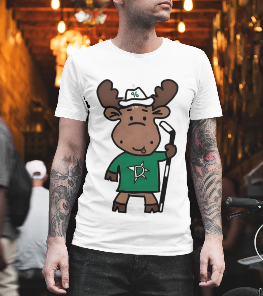 Doodle Moose Has Entered The Chat Dallas Stars Hockey Fan Art T-Shirt