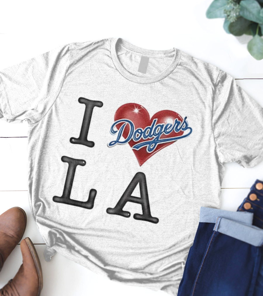 I Heart Dodgers LA T-Shirt
