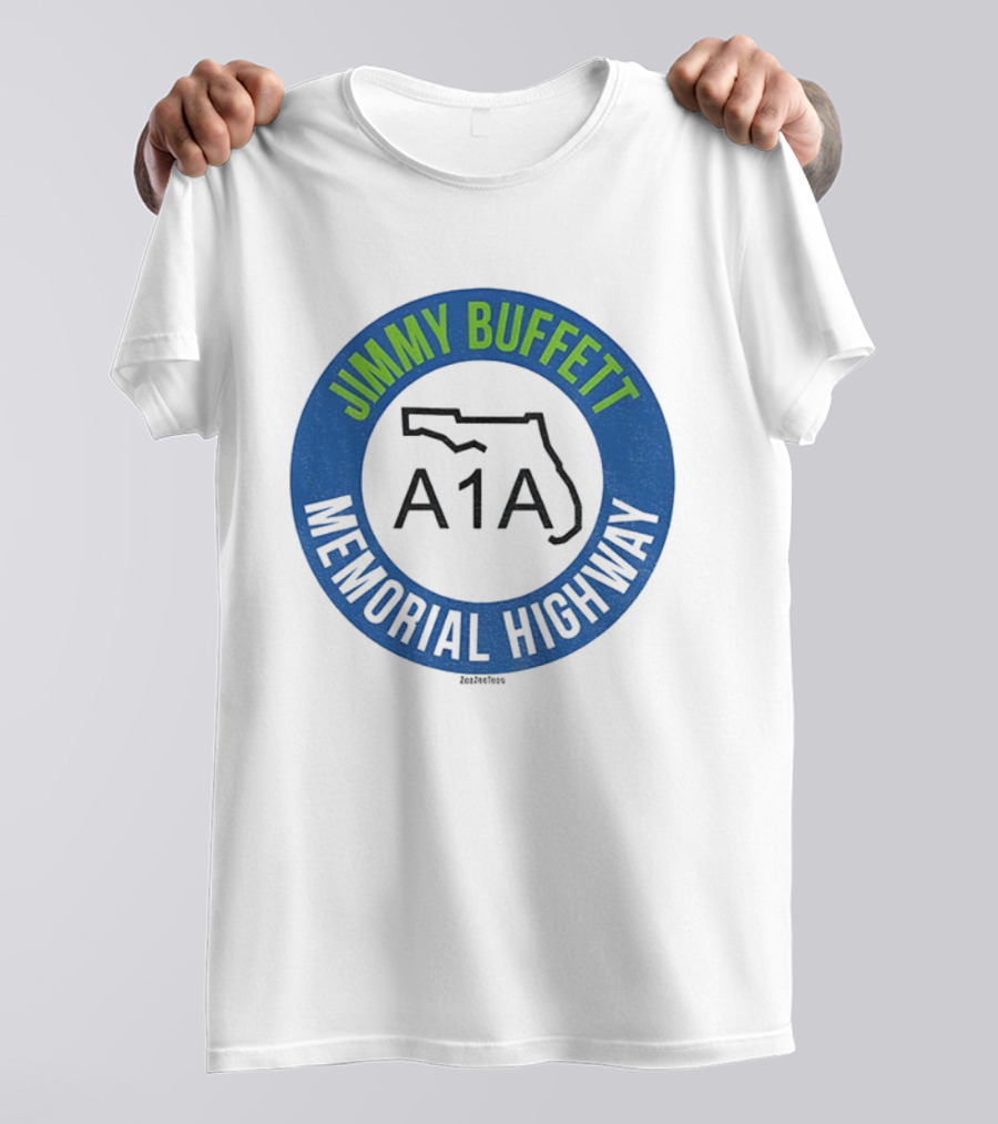 Jimmy Buffett A1A Memorial Highway Florida Outline T-Shirt