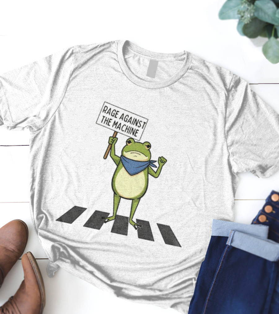 Portland Frog Rage Against The Machine Abolish ICE Anti Fascism Peaceful Protest T-Shirt