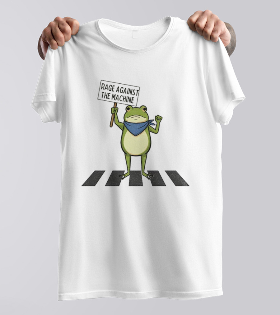 Portland Frog Rage Against The Machine Abolish ICE Anti Fascism Peaceful Protest T-Shirt