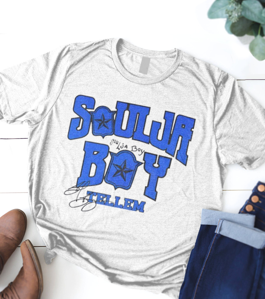 Soulja Boy Tellem Blue Star Signature Halloween Vintage T-Shirt