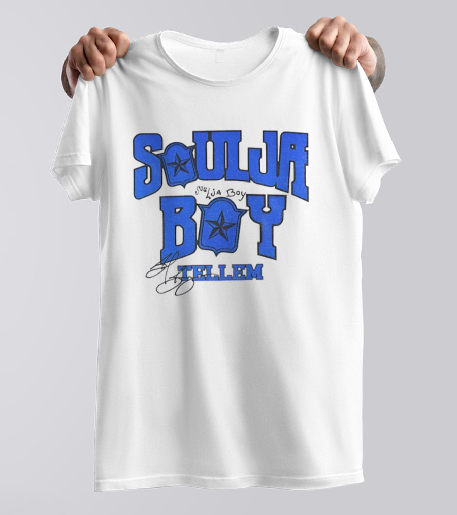 Soulja Boy Tellem Blue Star Signature Halloween Vintage T-Shirt