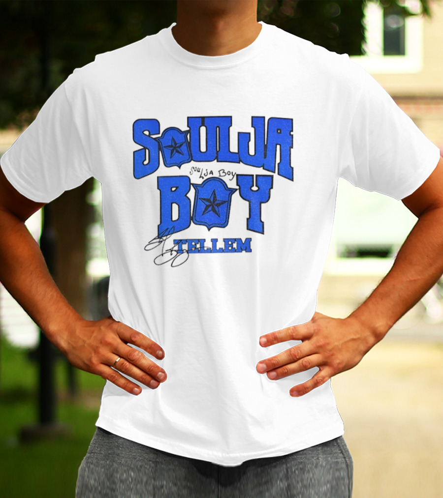 Soulja Boy Tellem Blue Star Signature Halloween Vintage T-Shirt