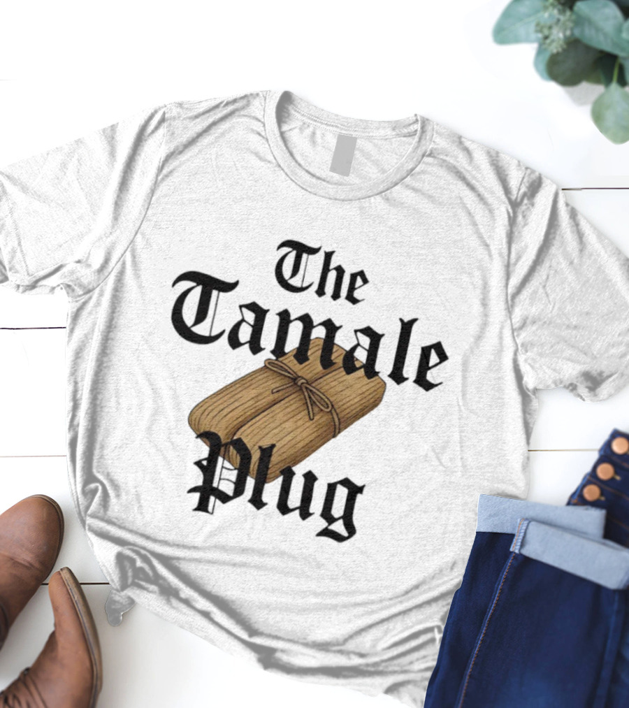 The Tamale Plug Wrapped Corn Husk Icon T-Shirt