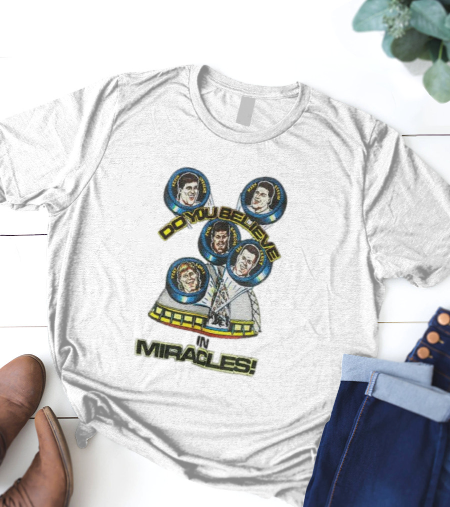 Pittsburgh Penguins NHL Vintage Do You Believe In Miracles Players Faces T-Shirt
