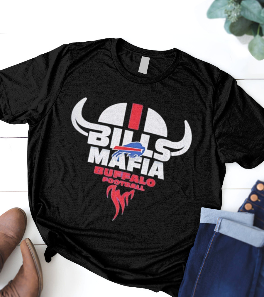 Buffalo Bills Mafia Iconic Football Flames T-Shirt