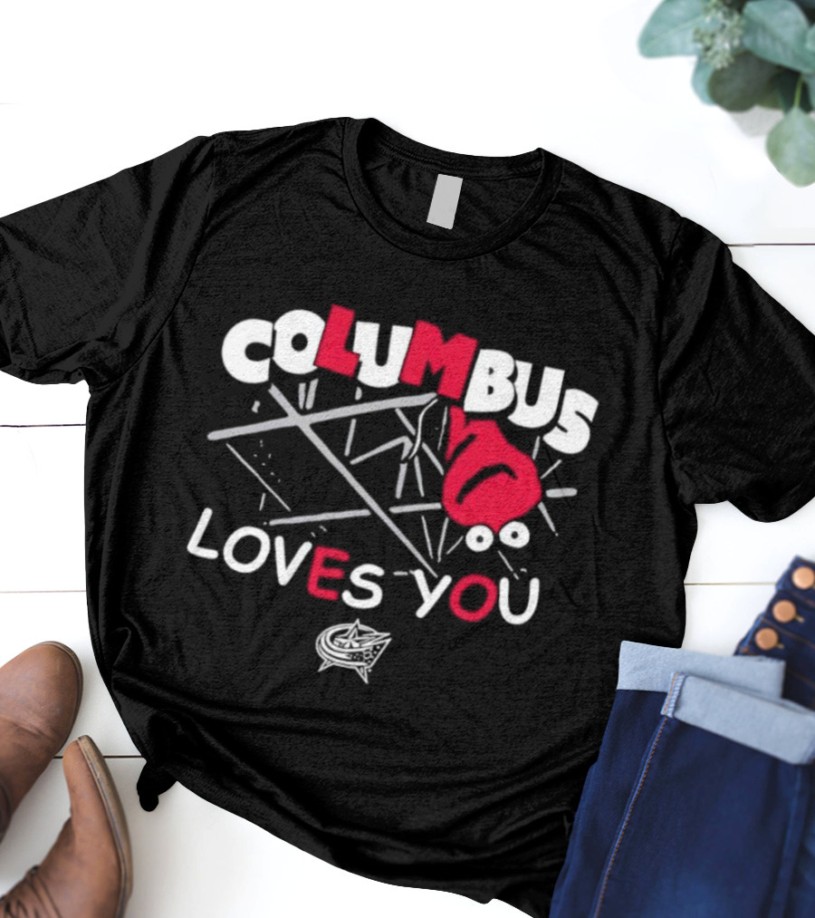 Columbus Loves You Santa Hat Christmas Style T-Shirt