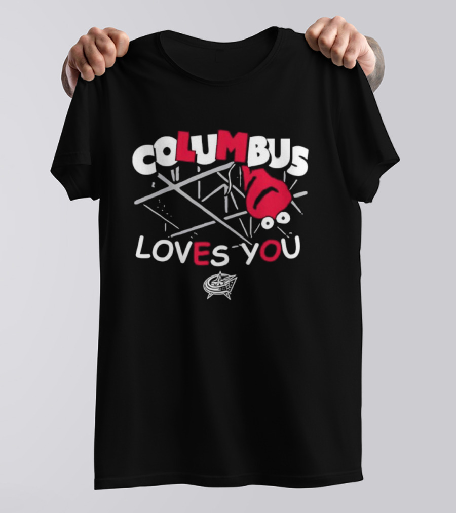 Columbus Loves You Santa Hat Christmas Style T-Shirt