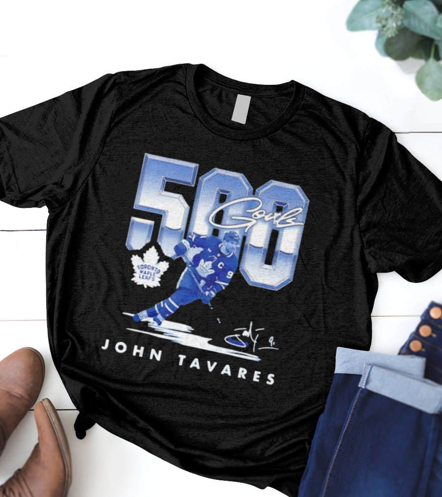 John Tavares Toronto Maple Leafs 500 Goals Milestone Celebration T-Shirt