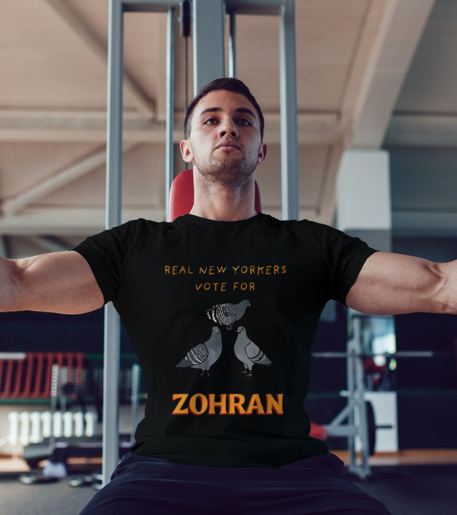 Real New Yorkers Pigeon Vote For Zohran NYC Political T-Shirt