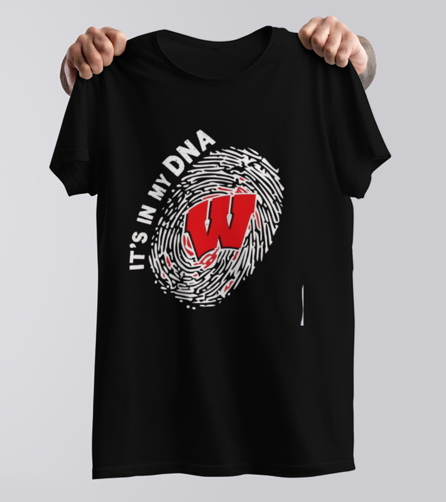 Wisconsin Badgers W It's In My DNA Fingerprint T-Shirt