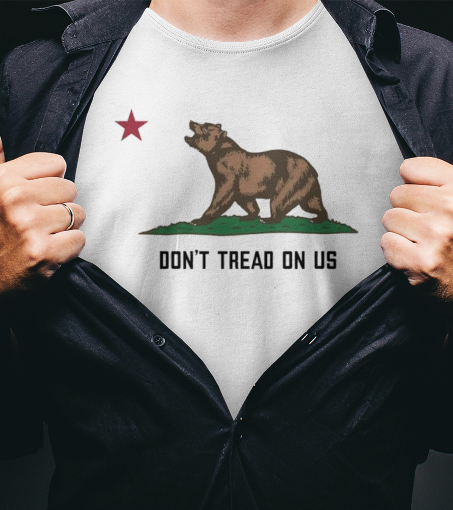 California Bear Flag Don’t Tread On Us Red Star T-Shirt