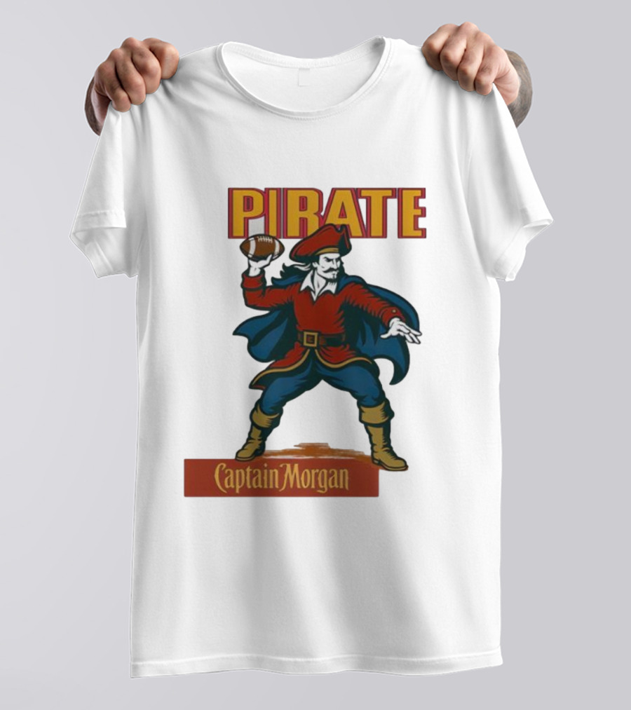 Captain Morgan Pirate Football Throwback T-Shirt