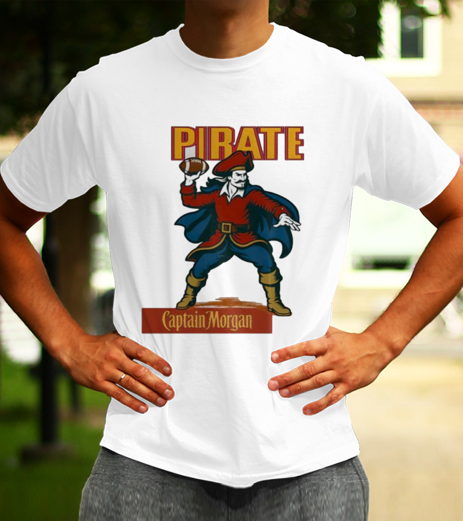 Captain Morgan Pirate Football Throwback T-Shirt