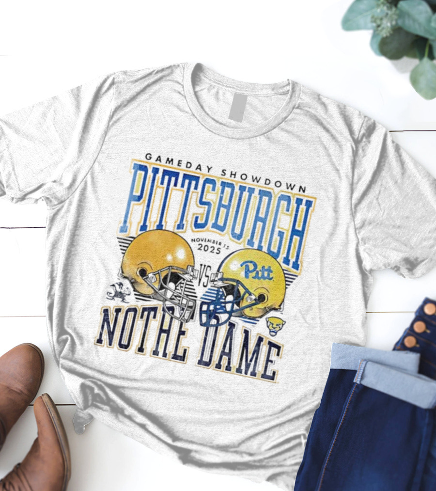 Gameday Showdown Pitt Panthers Football Vs Notre Dame Fighting Irish November 15th 2025 T-Shirt