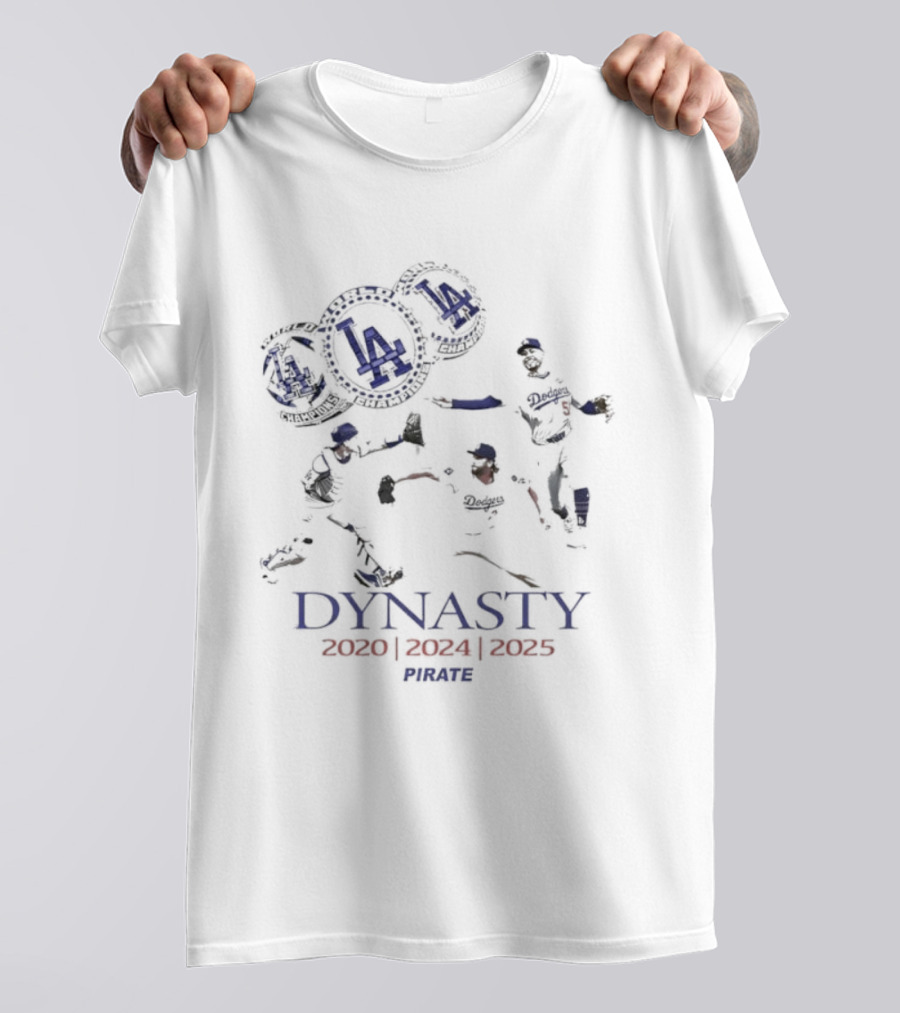Los Angeles Dodgers Dynasty 2020 2024 2025 Blue Ring T-Shirt