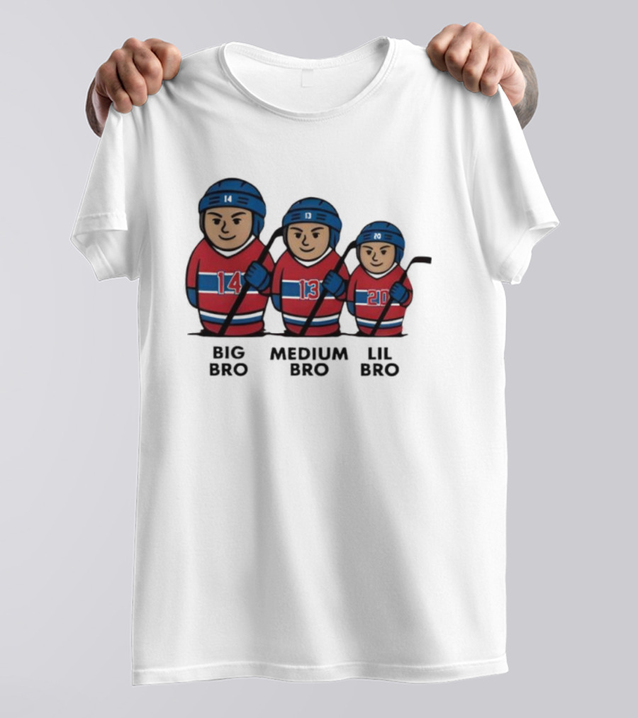 Montreal Hockey Big Medium Lil Bro 14 13 20 T-Shirt