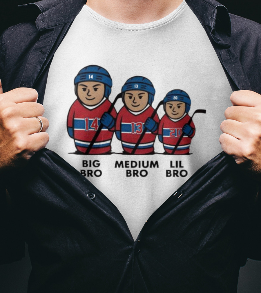 Montreal Hockey Big Medium Lil Bro 14 13 20 T-Shirt
