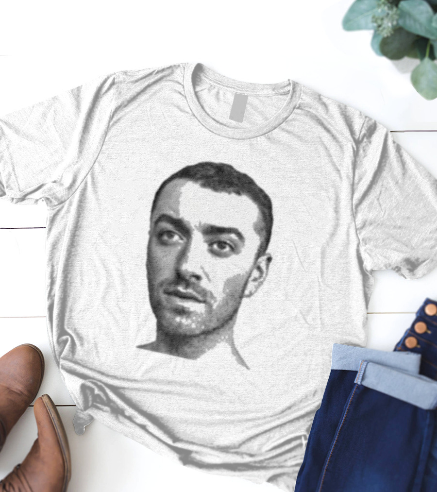 Sam Smith The Thrill Of It All Monochrome Portrait T-Shirt