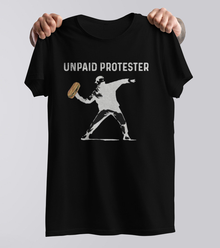 Unpaid Protester DC Sandwich Thrower Banksy Style T-Shirt
