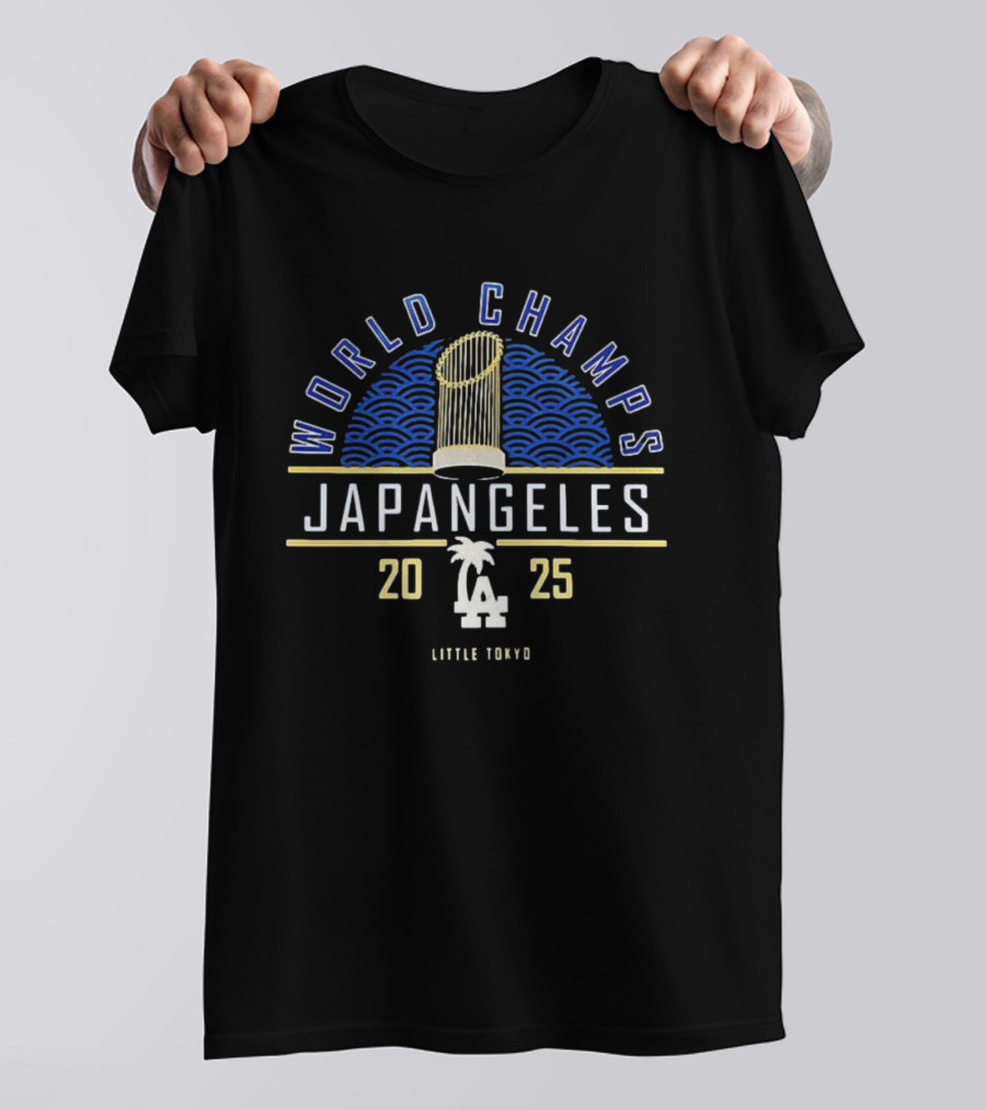 Japangeles World Champs 2025 Little Tokyo LA Palm Trophy T-Shirt