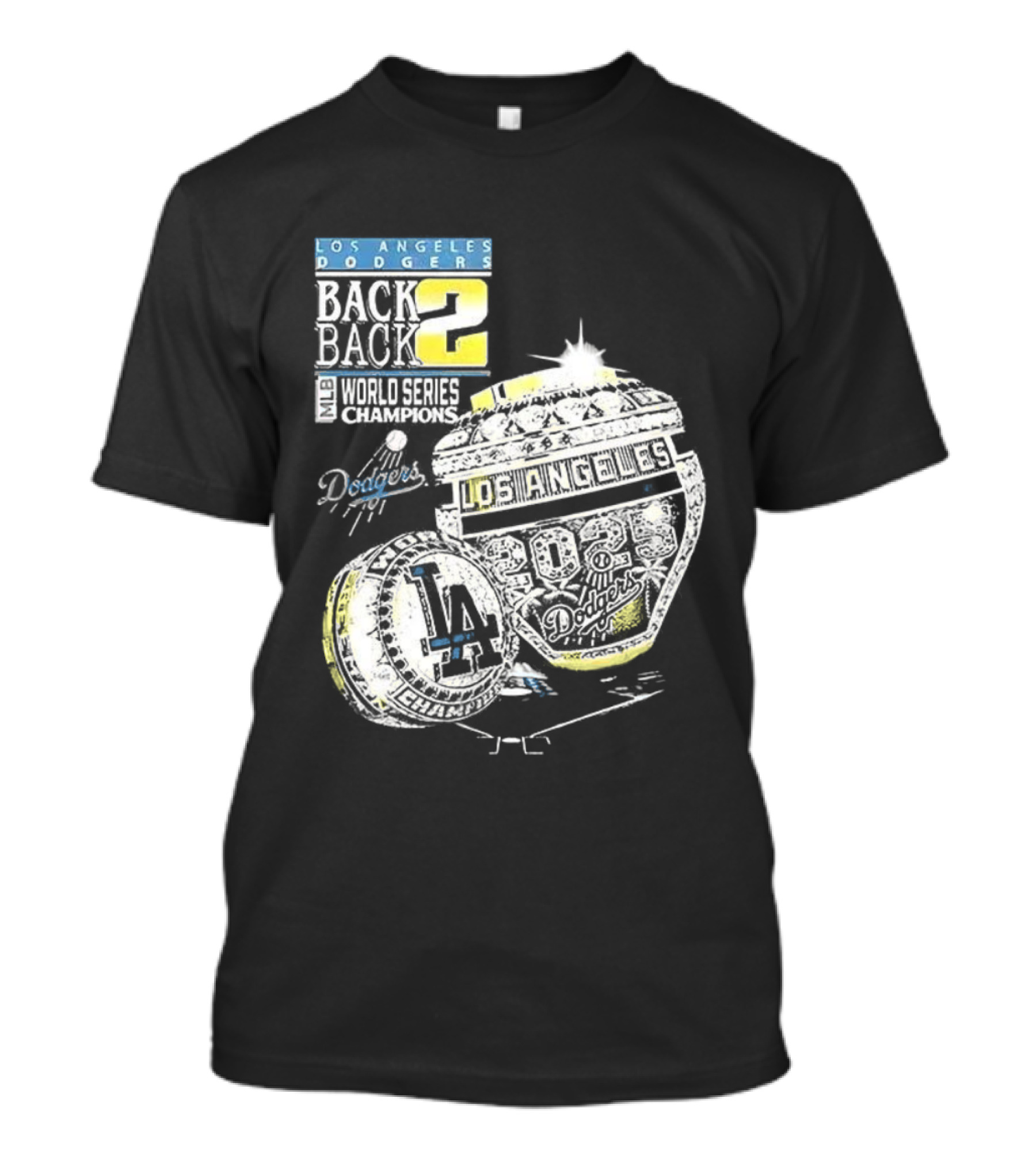 Los Angeles Dodgers Back To Back World Series 2025 Champions Diamond Ring Dodgers Championship T-Shirt