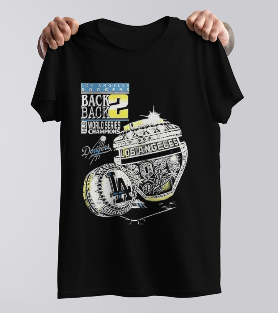 Los Angeles Dodgers Back To Back World Series 2025 Champions Diamond Ring Dodgers Championship T-Shirt